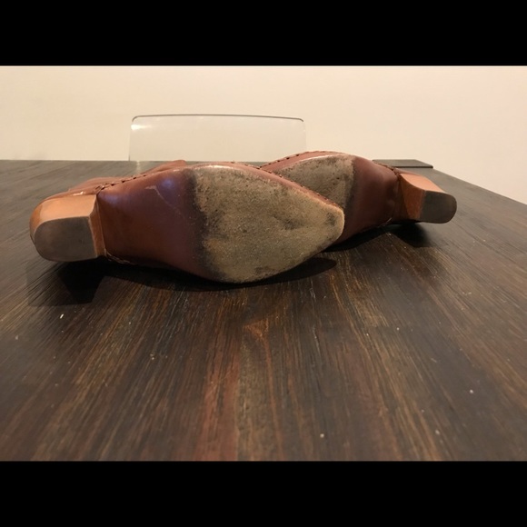 FRYE Regina Zip Boots Brown leather stacked - Picture 5 of 7